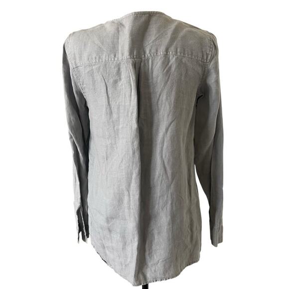 Jones New York Sport Women’s 100% Linen Light Grey Tunic Top Size Small - Picture 3 of 9
